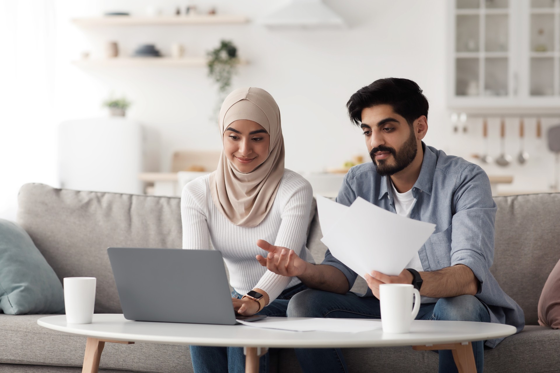 Paperwork at home together, domestic budget, payment, taxes Paperwork at home together, domestic budget, payment, taxes